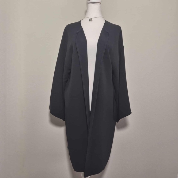 Zoran Sweaters - Zoran Vintage Dense Durable Heavyweight 100% Italian Silk Long Draped Cardigan L